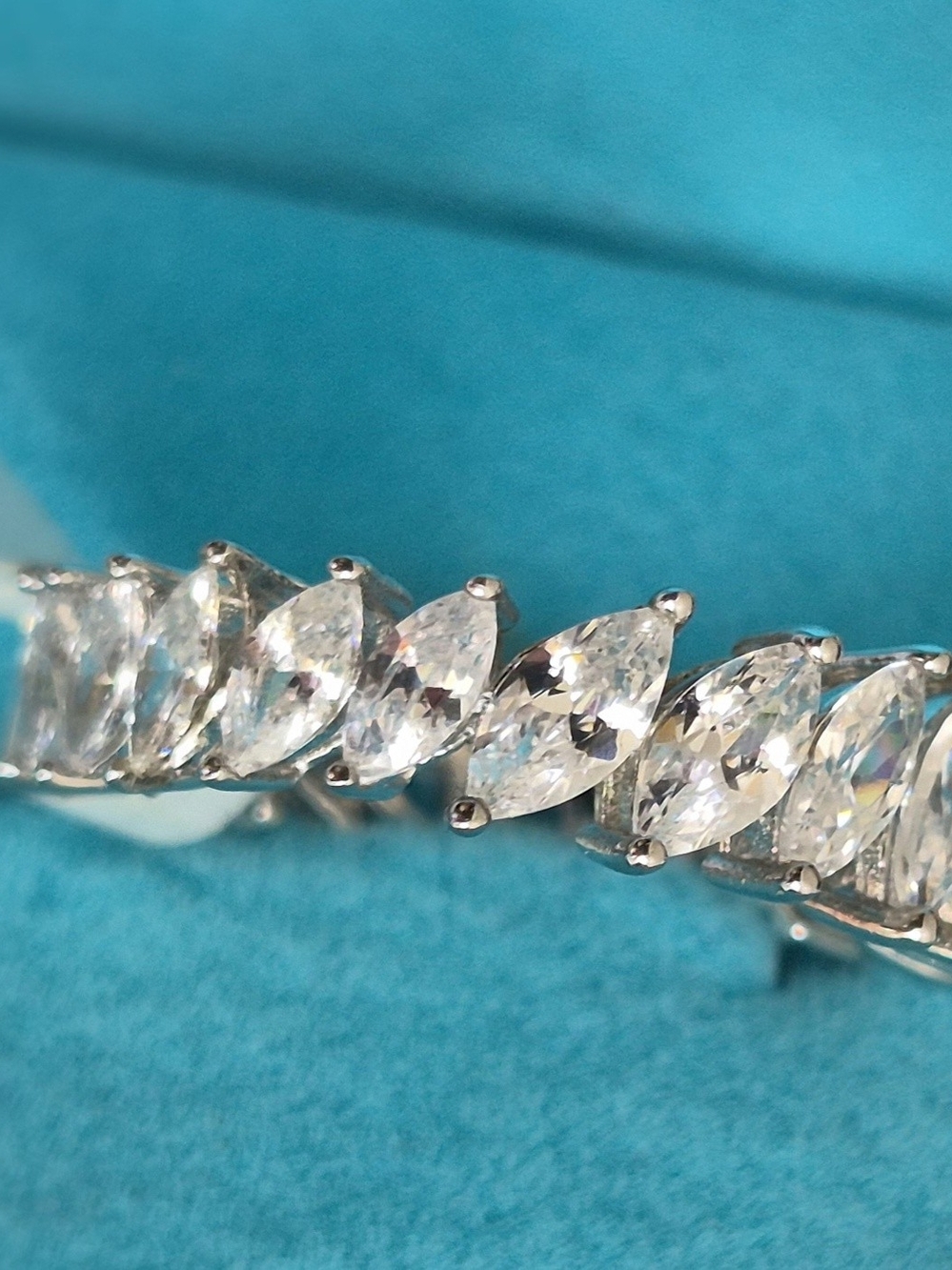 VVS1 Full Marquis Cut Moissanite Eternity Band Size 7 New